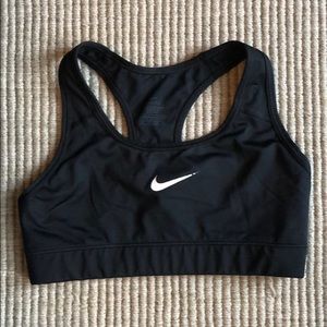 Nike black jog bra XS